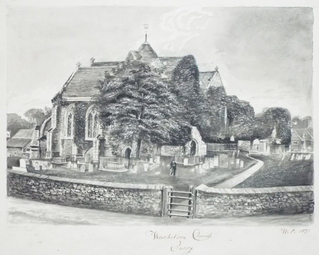 Ink & grey wash - Winchelsea Church